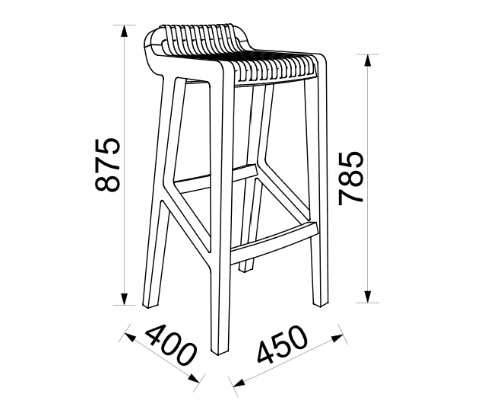 Radius Bar Stool