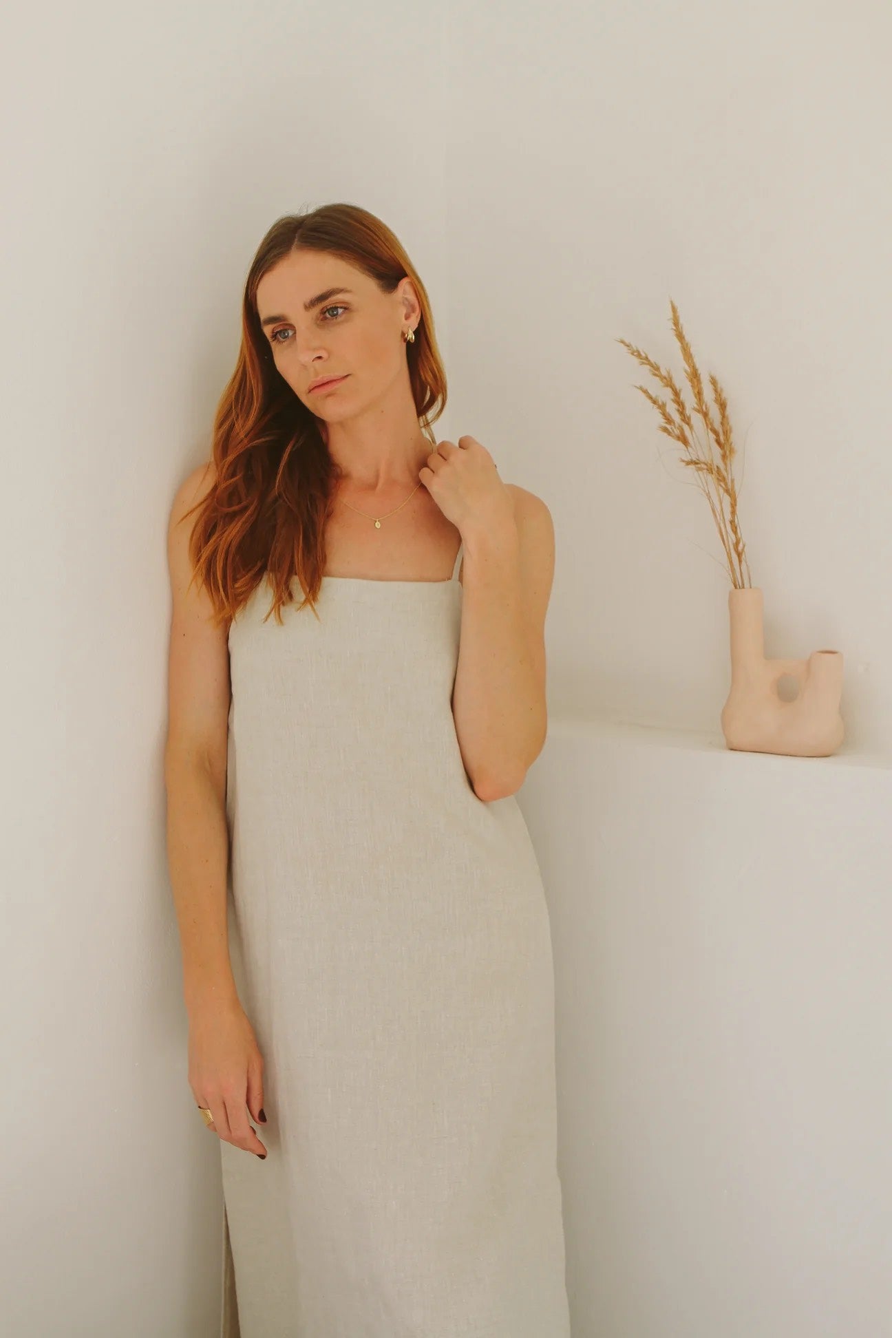 She Loves Sundays Saffron Slip Dress - Maxi Length