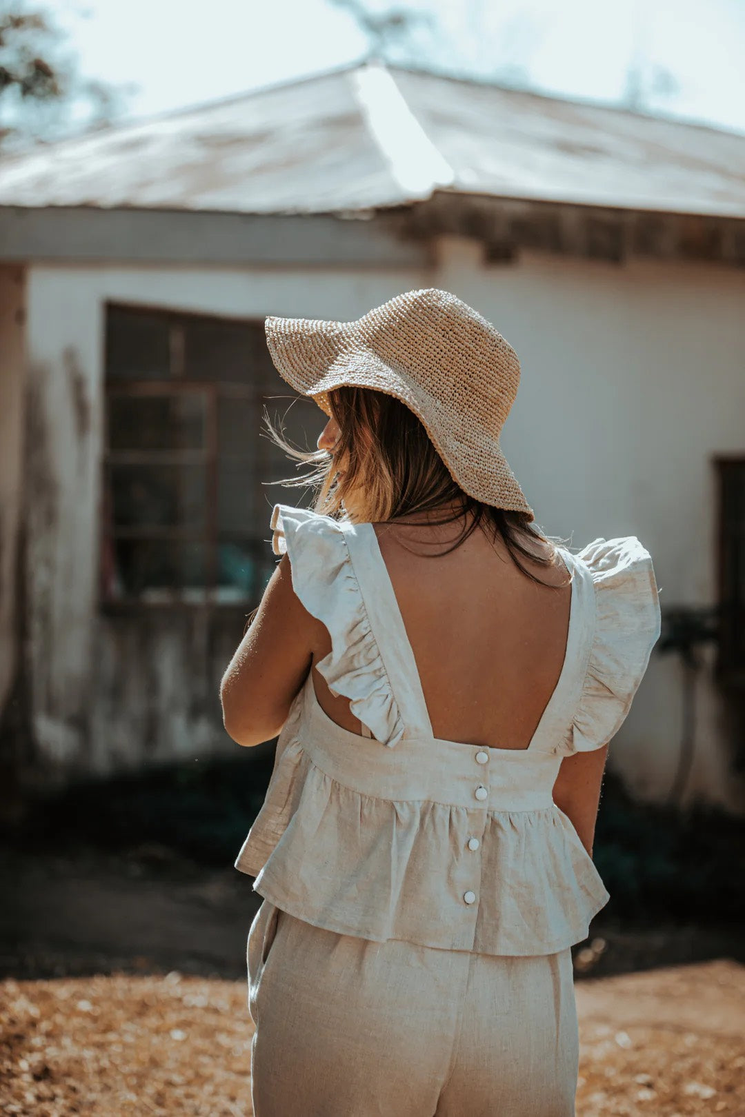 She Loves Sundays Laurel Ruffle Sleeve Top