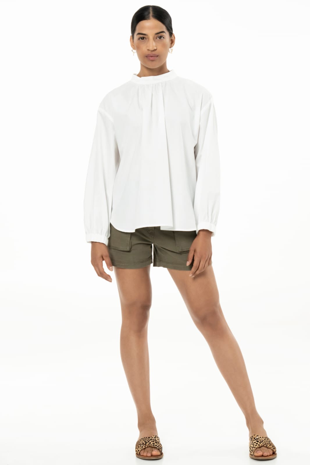 Kloth and Kin Bibi Blouse Cotton Poplin - White