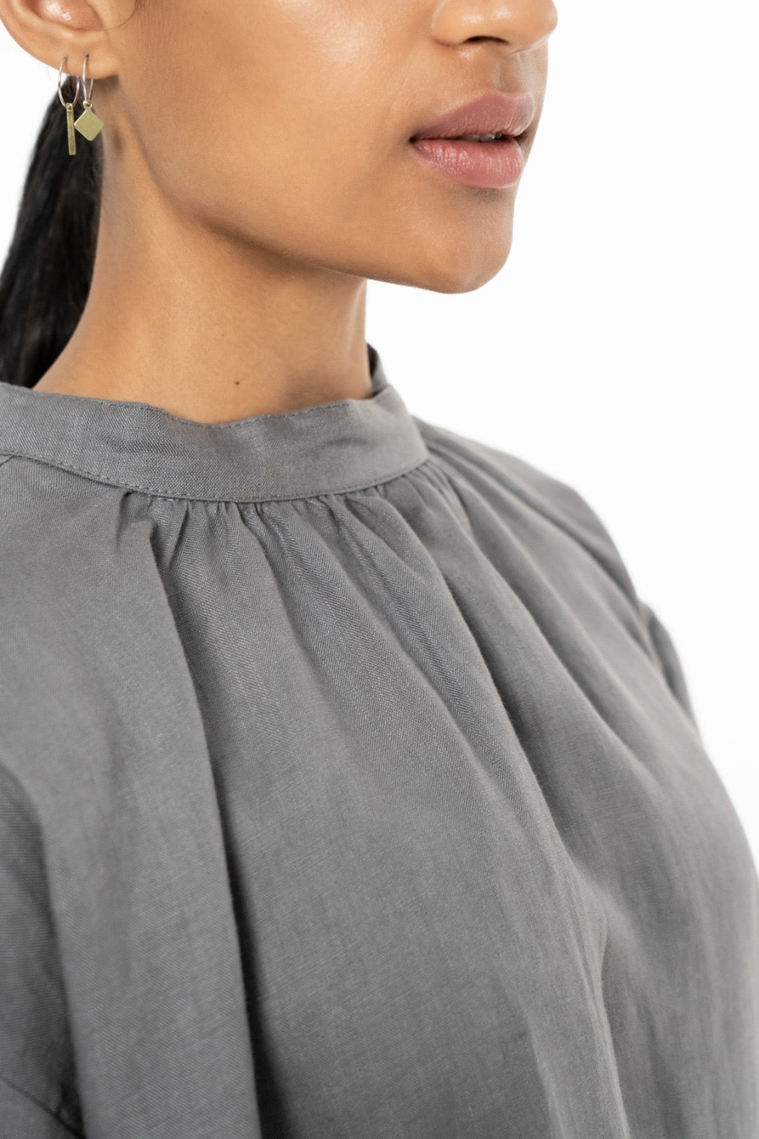 Kloth and Kin Bibi Blouse Linen Grey