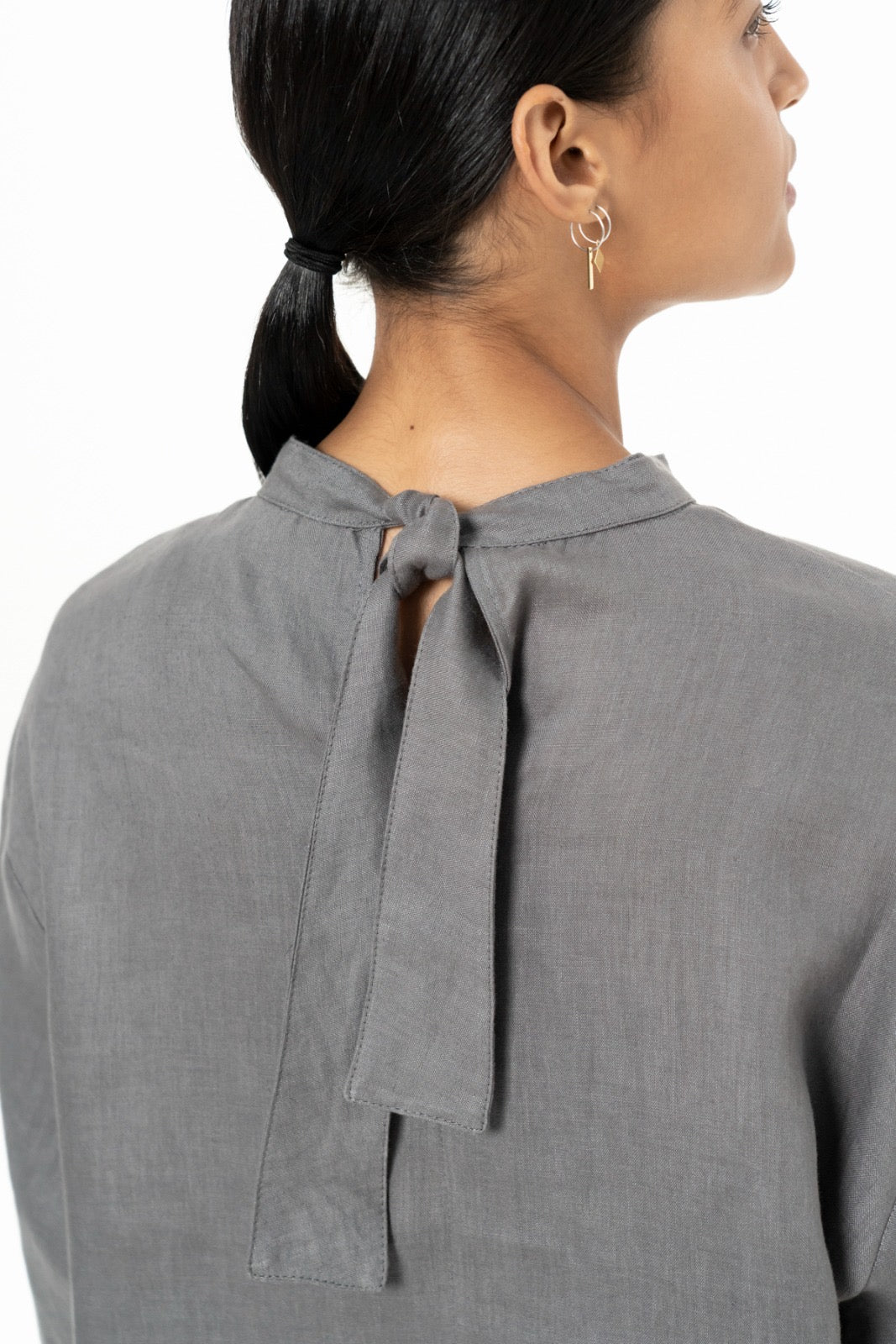 Kloth and Kin Bibi Blouse Linen Grey