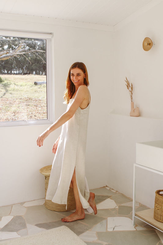 She Loves Sundays Saffron Slip Dress - Maxi Length