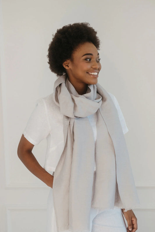 She Loves Sundays Linen Scarf
