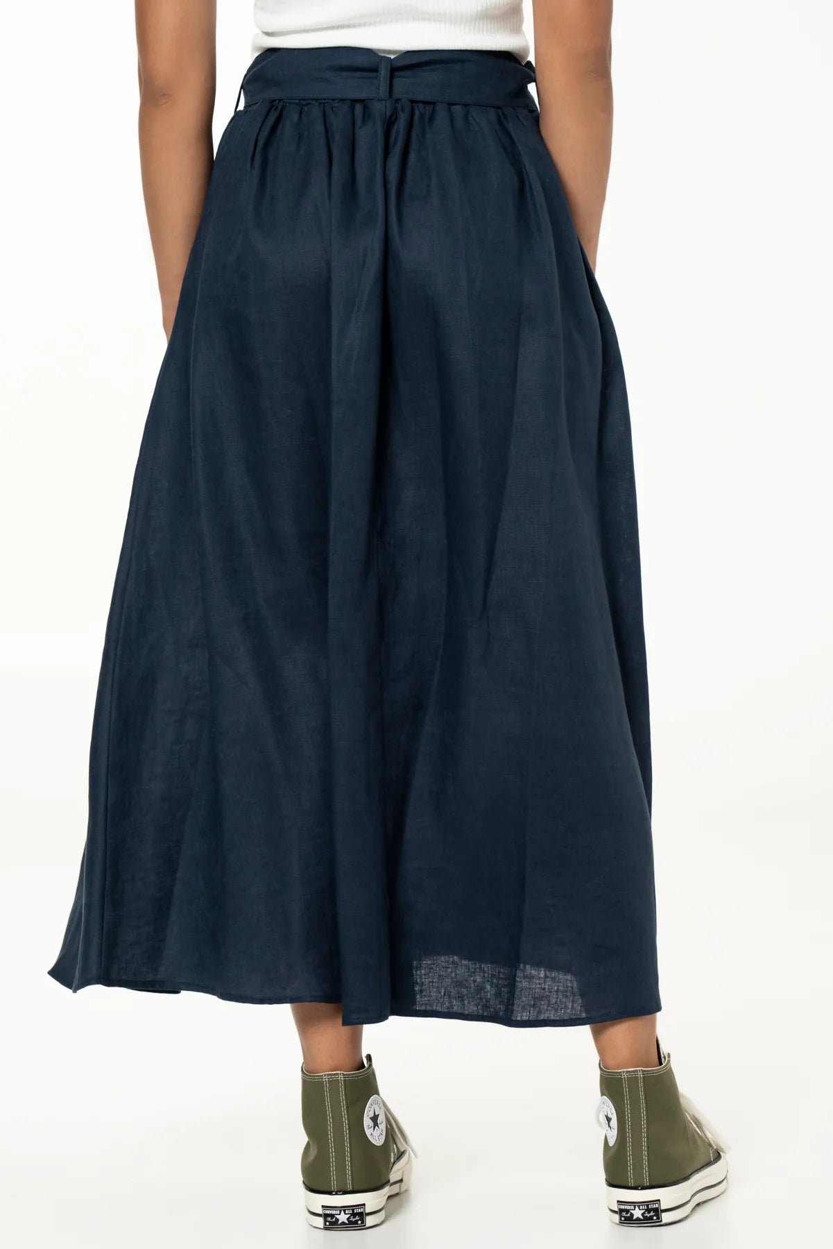 Kloth and Kin Maya Skirt Linen Navy