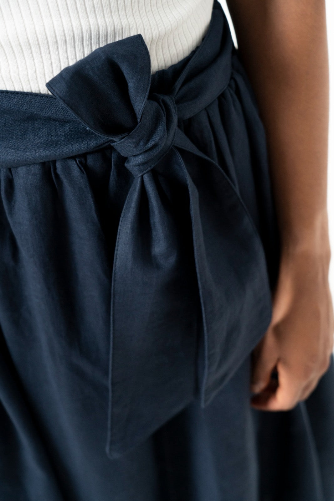 Kloth and Kin Maya Skirt Linen Navy